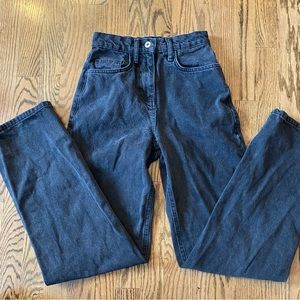 Collusion black baggy high waisted dad jeans